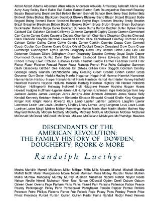 Descendants of the American Revolution: The Family History of Dowden, Dougherty, Roork & More